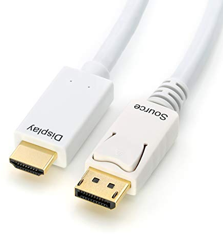 CSL-Computer DisplayPort/HDMI Kabel | 2m | weiß | HDCP-konform | 4K/30Hz | Ethernet-Kanal