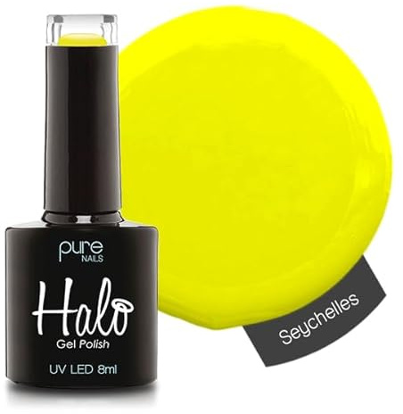 Halo Gel Polish 8ml - Seychelles. UV/LED Gel Nail Polish, Long Lasting & Easy To Apply. Nail Art Colours For Manicure & Pedicure. Gel Polish For Professional & Home Use.