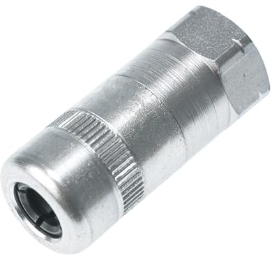 Faithfull Heavy-Duty Grease Gun Hydraulic Connector, Case Hardened Steel Jaws, 1/8in BSP Thread, One Size, Multi Colour