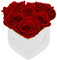 Rosenlieb Herz Rosenbox mit 6 Infinity Rosen (3 Jahre haltbar) | Handgefertigte Flowerbox aus Deutschland inkl. Grußkarte