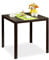 Relaxdays Gartentisch quadratisch, Holzoptik, Esstisch Garten, Balkon, Terrasse, 74,5x77,5x77,5cm, Balkontisch, braun