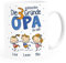 SpecialMe® Kaffee-Tasse Die Schönsten Gründe Opa zu Sein Personalisiert Mit Namen 1,2,3,4 Kinder Geschenk für Opa Weiß Keramik-Tasse