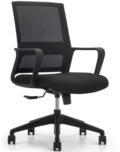 ZIK - Fauteuil de Bureau Ergonomique Chaise avec Accoudoirs, Chaise Bureau Confortable Rembourrage et Support Lombaire, Ergonomique Gaming Tournant avec roulettes