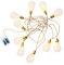 BUTLERS LED-Lichterkette Naturseil 10 Lichter L 4,6m Batteriebetrieben mit USB- und Timer-Funktion, warmweißes Licht -Bulb Lights- LED Beleuchtung in Glühbirnen-Optik