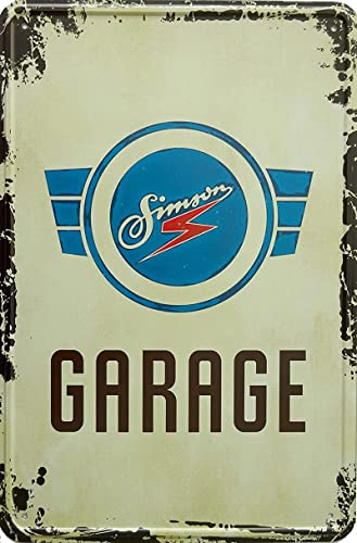 Geschenkeparadies 24 Deko Blechschild 20x30cm Simson Garage Werkstatt Schild Metallschild