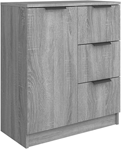 vidaXL Sideboard Kommode Anrichte Schrank Beistellschrank Mehrzweckschrank Standschrank Wohnzimmer Flur Grau Sonoma 60x30x70cm Holzwerkstoff