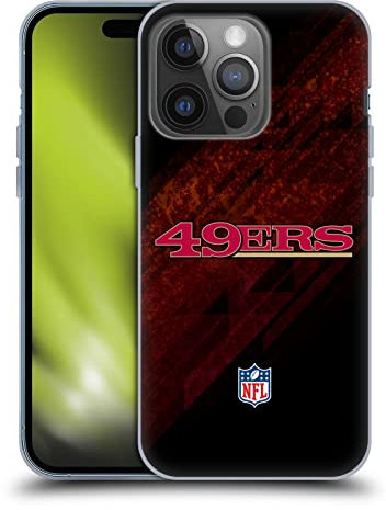 Head Case Designs Licenciado Oficialmente NFL Desenfoque Logotipo de San Francisco 49Eers Caso Funda de Gel Suave Compatible con Apple iPhone 14 Pro