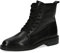 CAPRICE Damen Stiefeletten zum Schnüren aus Leder mit Reißverschluss, Schwarz (Black Nappa), 39 EU