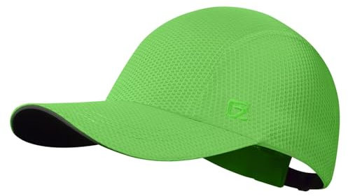 GADIEMKENSD Women's Race Day Running Hat Performance Mesh Baseball Cap - Excellent Ventilation, Lightweight, Reflective Safety Ponytail Hats for Exercise Golf Hiking Beach Workout Gym Grass Green