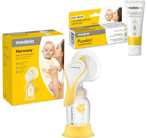 Set: Medela Harmony Manual Breast Pump and 37g Purelan Lanolin Nipple Cream