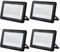 treoir Focos LED Exterior 200W, Superbrillante 20000LM, IP66 Impermeable Proyector 6000K Blanco Frío para Garaje, Jardín, Patio, Estacionamiento (4pcs)