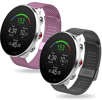 2-PCS Metall Armband Kompatibel mit Polar Vantage M2/Vantage M Armband Mesh Edelstahl Schnalle für Damen/Herren für Polar Vantage M2/Vantage M Band Ersatzarmband für Polar Vantage M2 (10)