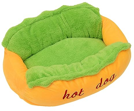 EHOTER Hot Dog Hundebetten Abnehmbare Weiche Matte Haustiersofa Betten für Welpenstreu Katzenschlafkissen Zwinger Hundebett Hundekissen Schlafplätze für Hunde