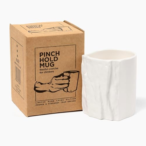 Pinch Hold Mug – Édition limitée en porcelaine anglaise | Tasse d'escalade | Cadeau d'escalade | 355 ml