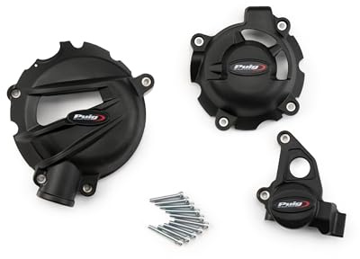 Puig 21503N Motorschutzabdeckungen Track modellspezifische, Schwarz
