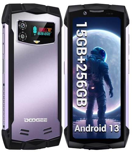 DOOGEE Smini Mini Smartphone Incassable - Ecran 4.5'', Helio G99 15Go+256Go, 48MP+16MP Caméra, Android 13 Téléphone Incassable, Batterie 3000mAh, IP68 IP69K GPS NFC Double 4G