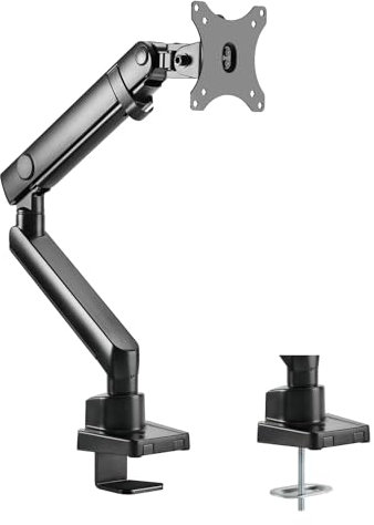 SilverStone Technology ARM13 - Braccio singolo per monitor con design meccanico a molla e ampia regolazione, SST-ARM13