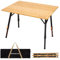 KingCamp Campingtisch Bambus 80 x 60 cm Klapptisch höhenverstellbar 42~70cm für 2-4 Personen 4 Falten Campingtisch Klappbar belastbar bis 80kg