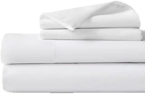 Peace Sleep Bedding 4-teiliges Spannbetttuch aus ägyptischer Baumwolle, Fadenzahl 600, für Wohnmobil, Kingsize-Bett, 40,6 cm tiefes Baumwoll-Spannbetttuch (RV-Kingsize-Bett: 182,9 x 203,2 cm, Weiß)