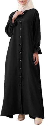 callmo Abaya Muslim Damen Solide Volle Abdeckung Lose Gebet Kleid Mit Kapuze Islamische Dubai Naher Osten TüRkisches Muslimische Burka Abaya FüR Ethnische, Hochzeit, Abend, Party