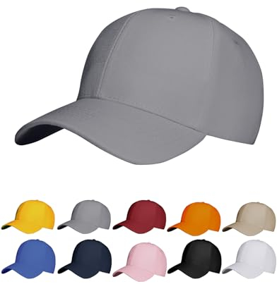 NebulaGlam Baseball Cap Unisex, Verstellbar Basecap, Baumwolle Sonnenmütze Baseball-Mütze Unisex, Baseballkappe für Herren und Damen für Sport Reisen Draußen (Grau)