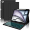 WAVATA Funda con Teclado para iPad Air 13'' (M2 2024/M2 2025), Español Ñ Teclado para iPad Air 13, Teclado Bluetooth Desmontable Retroiluminado- Negro