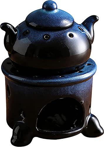 SHOUKAII Essential Oil Burner,Wax Melt Burners,Retro Candle Essential Oils Burner Creative Ceramic Teapot Aromatherapy Oil Lamp Fragrance Burners for Home Decor (Color : St(Style 3)
