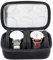 ProCase Uhrengehäuse Reise Uhrenbox, 2 Slot Tragbare Uhrenbox Uhrenrolle Reisetasche Watch Travel Case mit Clip und weicher stoßabsorbierender Polsterung - Schwarzgrau
