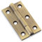 Pair Solid Brass Cabinet Butt Hinge - 50mm - Antique Brass Premium Cupboard