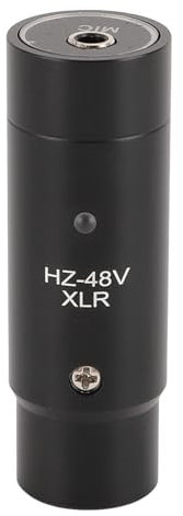 48V Phantom Power Microphone to XLR Male Adapter, Headphones, Lavalier Mics, Instrument Condenser Mics for Superior Sound Quality