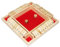 Qcdou Shut The Box, Brettspiel aus Holz mit 2 Würfel, Würfelspiel für 1–4 Spieler, ab 3 4 5 6 + Jahre Mathematik Lernspielzeug, Traditional Pub Board Würfelspiel, zum Kinder/Erwachsene(Rot)