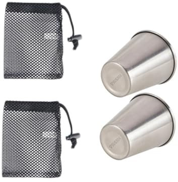 MOLUCKFU 1 Satz Weinglas aus Edelstahl Outdoor-Cup Outdoor-Wasserbecher Mini-Campingbecher Grilltasse bierbecher biergläser tragbarer Picknickbecher Picknick-Becher Rostfreier Stahl Silver