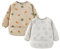 Zonoori 2 Pcs Lätzchen Baby mit Ärmeln, PU Wasserdichtes Latz mit Ärmel, Babylätzchen Ärmellätzchen von 6 bis 24 Monaten