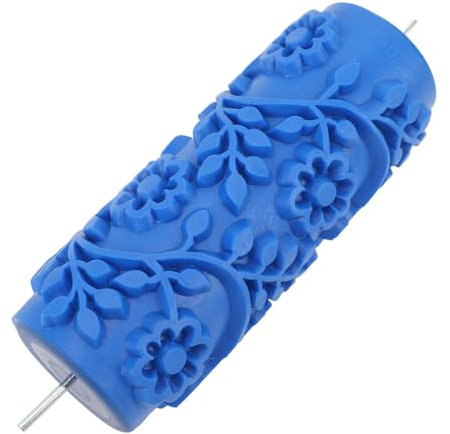 5 Inch Pattern Paint Roller Design for Walls, Flower Design Texture Roller Decorative Art Pattern Paint Roller Rubber Roller for Walls, Furnitures and Floors Decoration