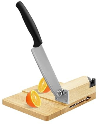 HarBin-Star - Biltong Cutter, Manual Jerky Meat Slicer Sausage Cutting Board Bread Slicer, Stainless Steel Kitchen Cutter, for Vegetables Fruits Food