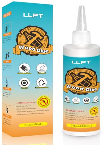 LLPT Colla per legno | Colla resistente all'acqua per esterni| Adesivo per legno multiuso | Resistente per mobili artigianato fai da te e lavorazione del (LWG330) | Net 330 ml