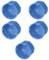 5 Scatole tonde 502 ⌀68x40 mm da incasso a parete, 2 moduli/posti, per cartongesso, legno, in tecnopolimero ad alta resistenza, cassetta per impianto elettrico, universale per serie civili, blu