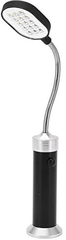 Glomora magnetische Schwanenhals -Lampe, Magnetlampe 360 ​​° Schwanenhals hohe Helligkeit Wetter LED Outdoor Arbeitslicht mit magnetischer Montagebasis zum Angeln BBQ -Radfahren (Schwarz)