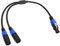 Pesfehhy Cable Divisor Speakon Macho A 2 Hembra, Cable de Audio con Giratorio, Conector de Altavoz de 4 Núcleos NL4FC.