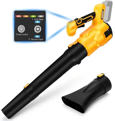 Cordless Leaf Blower Compatible with Dewalt 18V 20V (NO Battery), Brushless Motor Handheld Electric Jobsite Air Blower Powerful for Garden Leaves Grass Cuttings Lawn Care Yard Clean Snow Blow