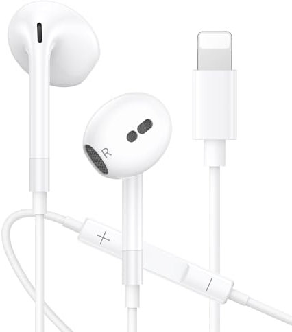 iPhone Kopfhörer mit Kabel【MFi Zertifiziert】In Ear Kopfhörer mit Kabel Mikrofon und Lautstärkeregler,HiFi Audio Stereo Ohrhörerl für iPhone 14 Pro/13/12/11/XR/XS/7/8 Kompatibel mit allen iOS-Systemen