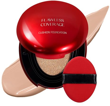 Cushion Foundation Make-up, Hohe Deckkraft & Natürliches Finish, Feuchtigkeitsspendend & Nicht Fettend, Mit Puderquaste, Kompakt & Ideal Für Unterwegs (#05 Toffee)