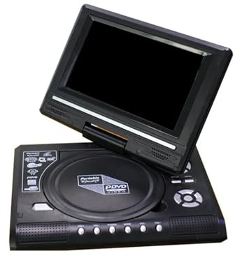CVFRDD Lettore Dvd da 7,8 Pollici, Lettore CD con Schermo Girevole a 270 Gradi e Telecomando, Sistema Home Theatre