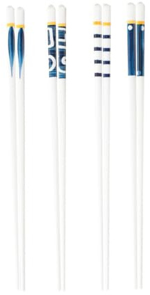 HOMOCONO Palillos Chinos de Porcelana Delicados, 4 Pares para Cocina Diaria y Cenas, Accesorios de Cocina Prácticos y Ligeros