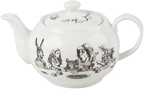 V&A Alice in Wonderland Mini Teapot in Gift Box, 450ml, White