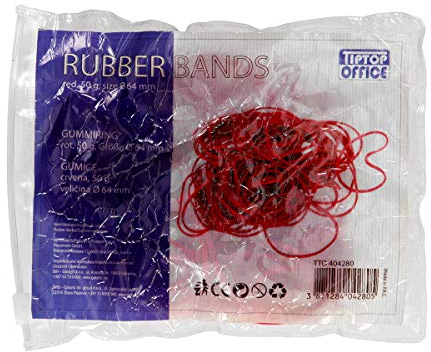 TTO Elastic Bands 64 mm 50 g Red