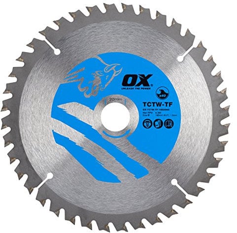 OX Wood Cutting Thin Kerf Circular Saw Blade 160/20mm, 40 Teeth ATB
