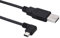 LARRITS 10FT USB A Male To Mini B USB Cable 90 Degree Right Angle Data Sync Charge Cord With 5 pcs Wiring Clips For Nextbase Dash Cam Car GPS Navigator DVR Digital Camera(3 Meters)