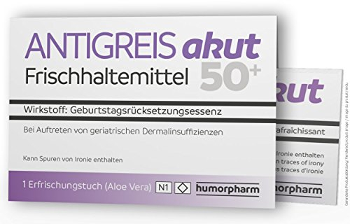 humorpharm Witzige Geschenkidee ANTIGREIS akut - für alle ab 50 - Scherzartikel