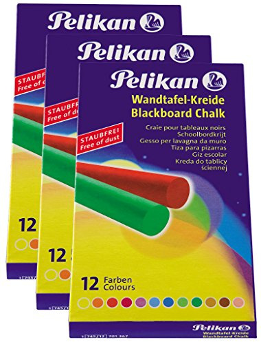 Pelikan Tafelkreide (3x 12er Packung, Farbig)